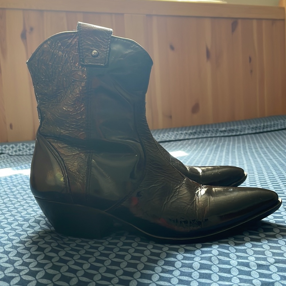 Vintage Patent Leather Booties